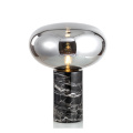 Nordique Design Moderne Marbre Verre Cognac Fumée Gris Petite Lampe De Table De Chevet Créative Décorative Lumière pour Chambre Salon